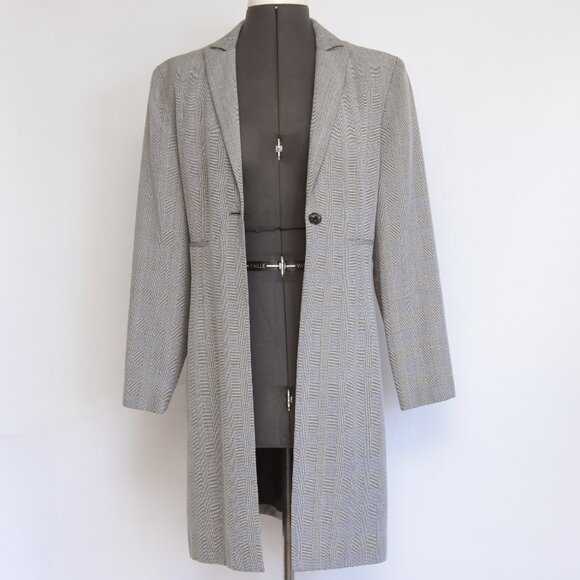 SOLD ON EBAY Oleg Cassini Women's One Button Topper Jacket Blazer Suit Top 8P - Picture 1 of 10